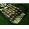 Набор из 10 шампуров с деревянной рукой - "Дефада-М-40" , образца 2018 года,  ручка "Бук", цвет "Старый дуб" в чехле Oxford, длина до витка спирали - 40 см, фото 3 - shampuria.ru