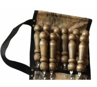 Набор из 10 шампуров с деревянной рукой - "Дефада-М-40" , цвет "Старый дуб" в чехле Oxford