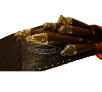 Набор из 6 шампуров с  ручкой из ВЕНГЕ,  длина до витка - 40 см - "Дефада-М-40-Элит" , 